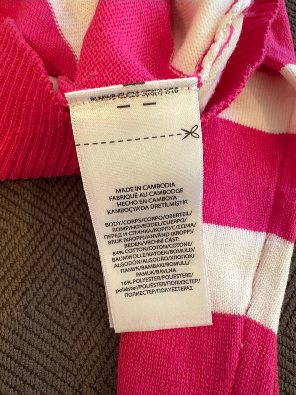 Ralph Lauren Bright Pink & White Striped Crewneck Sweater - Picture 3 of 4
